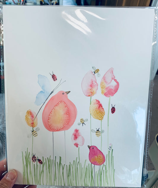 Original watercolour “Rosie and Rosebud”