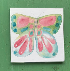 "Butterfly" fridge magnet 4" x 4" watercolour prints