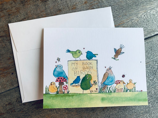 Greeting card My Book of Baby Birds