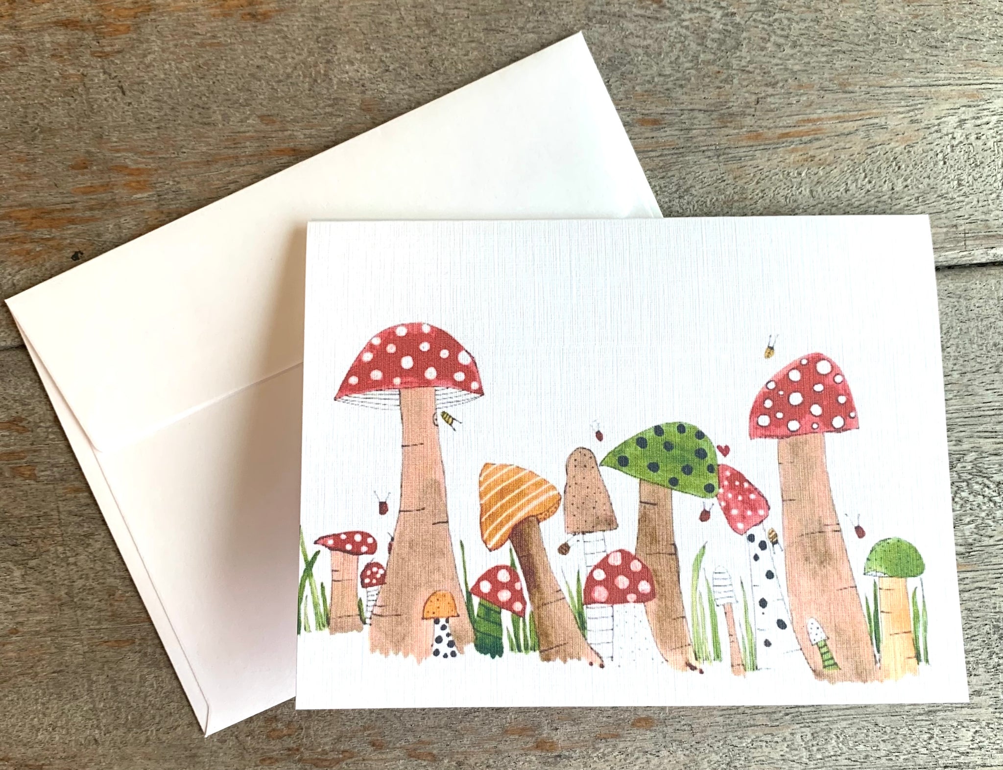 Greeting card "Mushroom Party"
