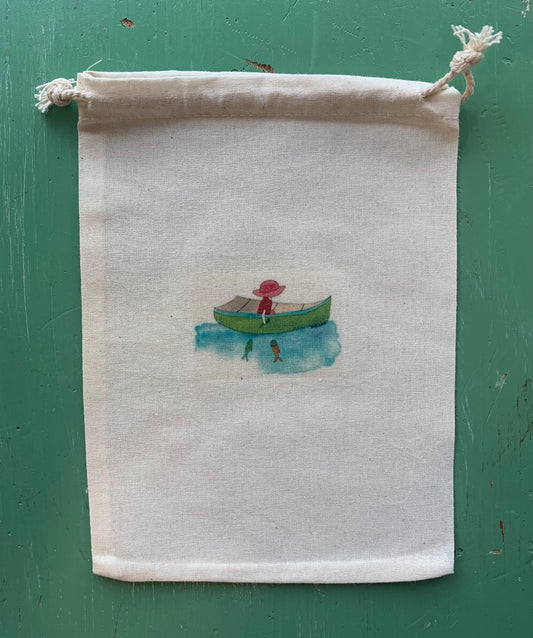 Here Fishy Fishy - drawstring bag