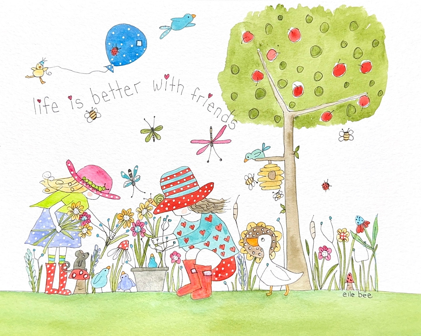 Life is better with friends greeting card