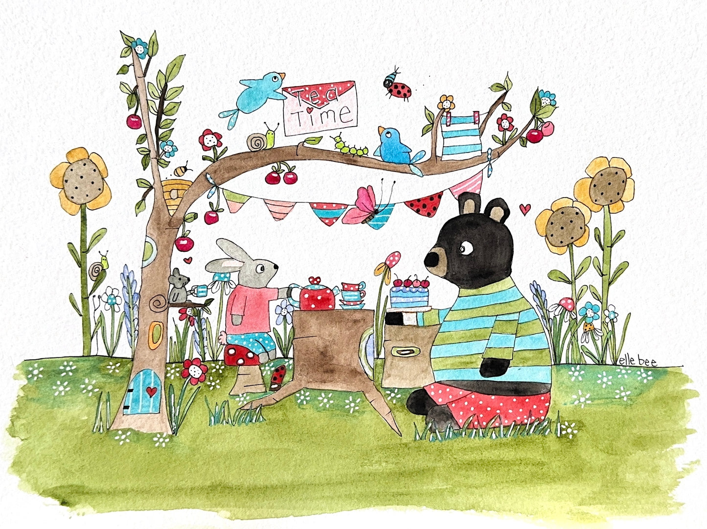 Please come for tea greeting card