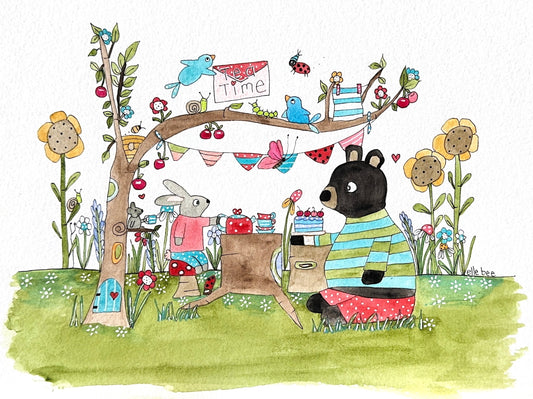 Please come for tea greeting card