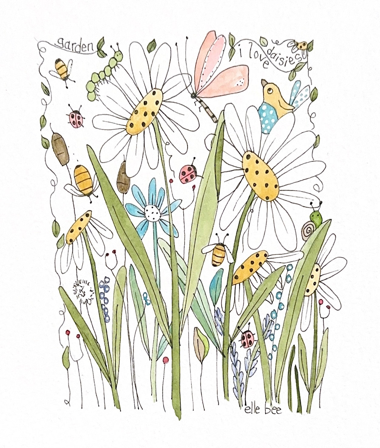I love daisies greeting card