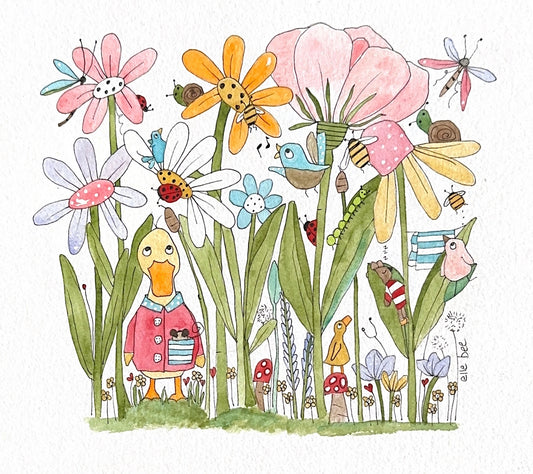 Little mouse can fall asleep anywhere! greeting card