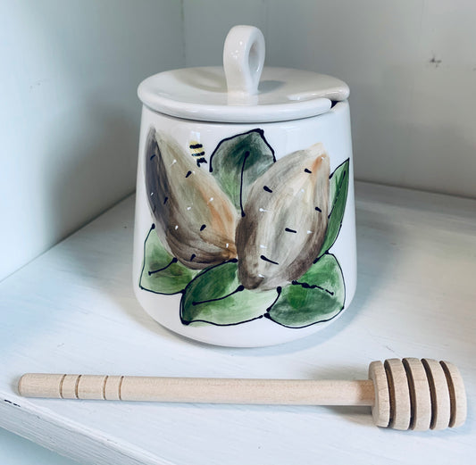 “Autumn Acorns” honey pot