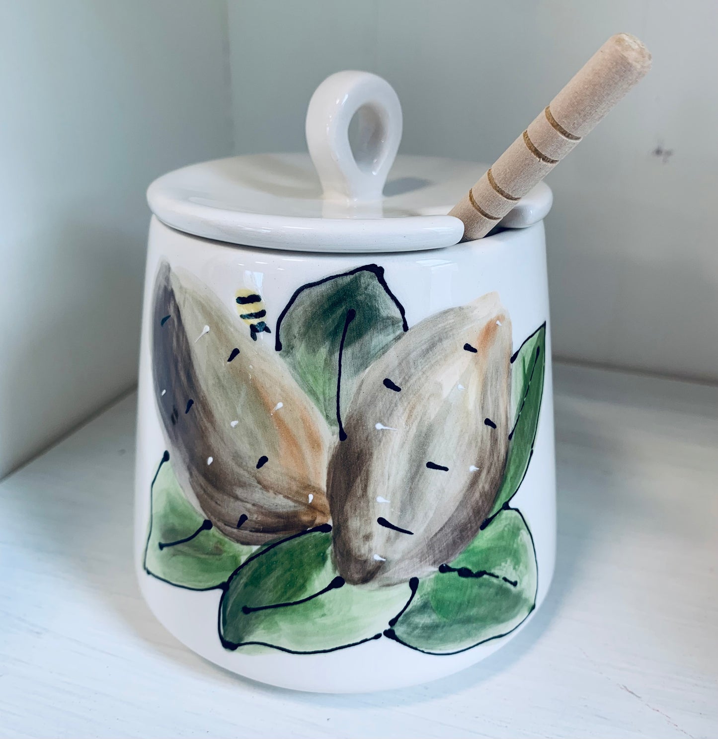 “Autumn Acorns” honey pot