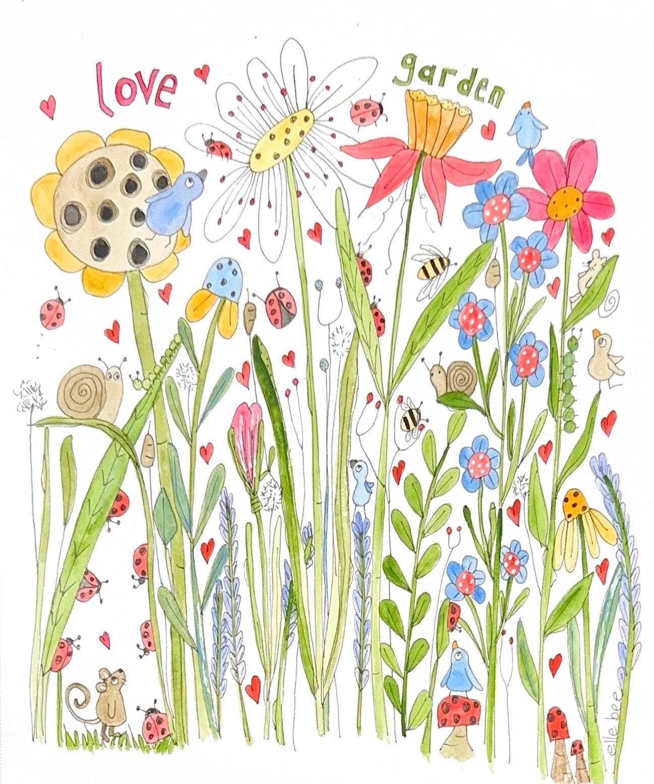 Garden of love greeting card