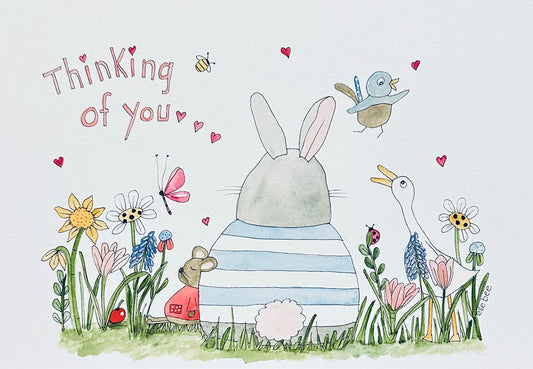 Thinking of you bunny greeting card