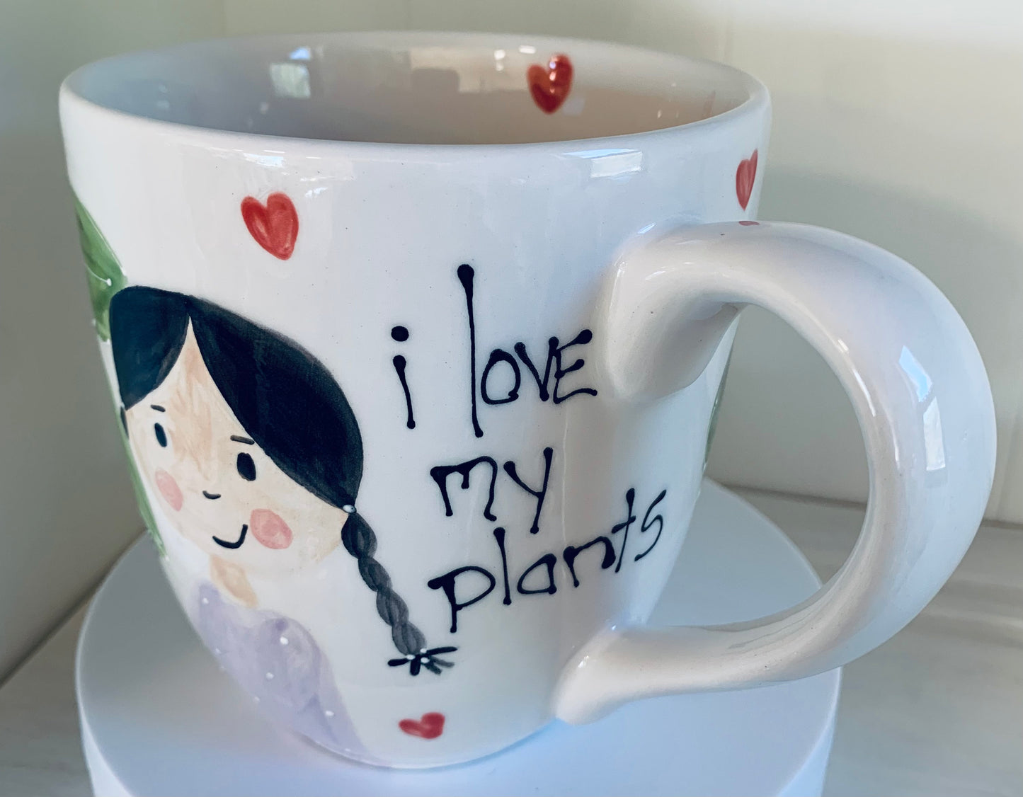"I love my plants” large coffee / tea mug