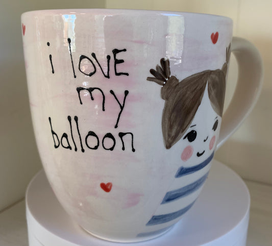"I love my balloon” large coffee / tea mug