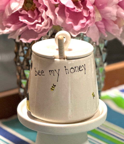 Bee my honey bear honey pot