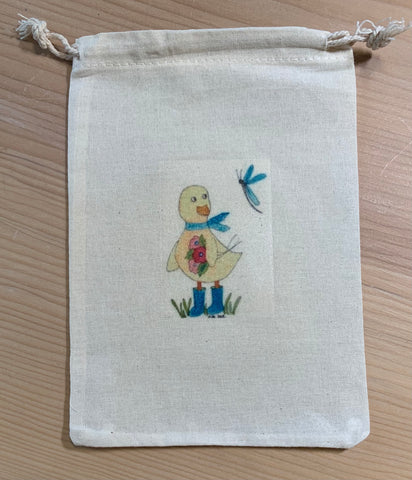 Vintage baby Chick - drawstring bag