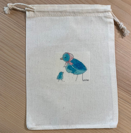 “Mama and babies” - drawstring bag