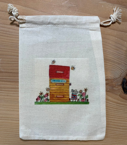 “Little Beehive” drawstring bag