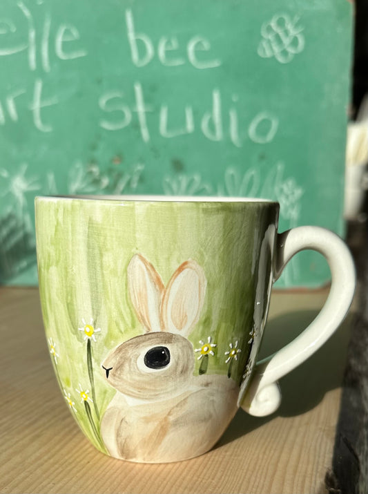 Bunny in the daisies mug