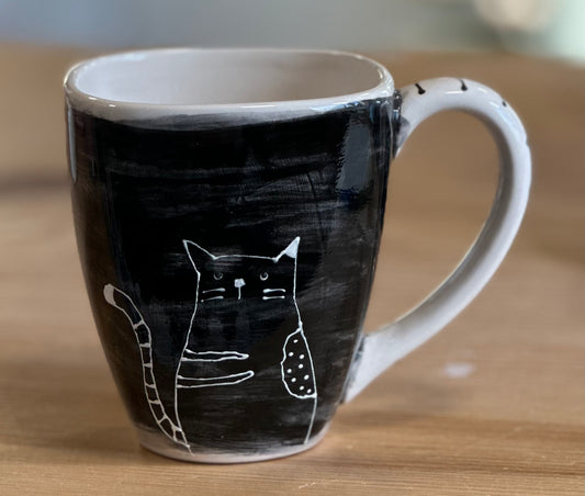 Black cat mug
