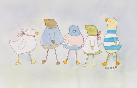 "Our Gang” original watercolour