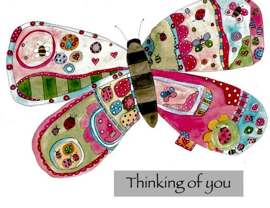 Butterfly in May Thinking of you greeting card
