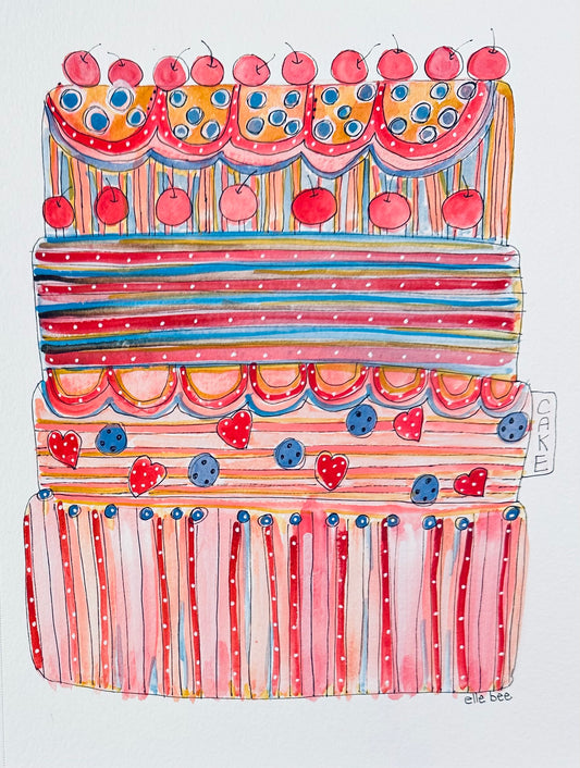 Cake greeting card