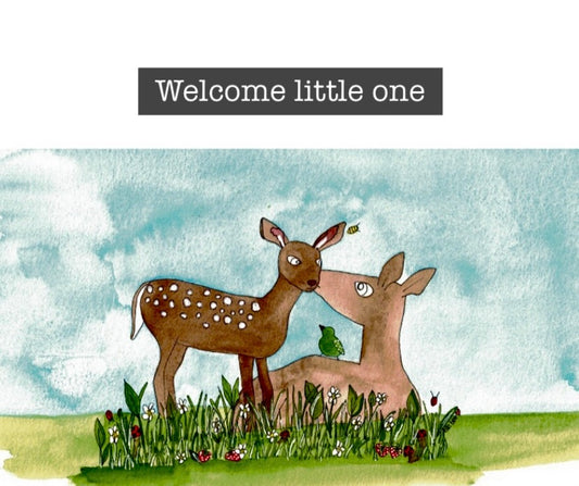 Welcome little one (Deer) greeting card