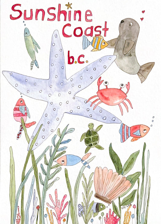 Purple Starfish are my favourite greeting card