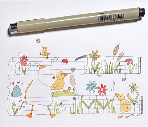 “Little Marching Duck” original watercolour