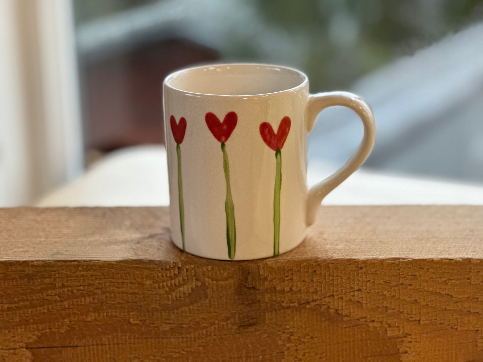 Heart flowers mug
