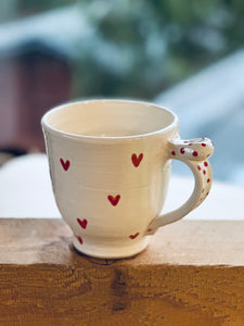 “Hearts & polka dots” large mug