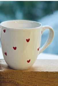 “Hearts” large coffee / tea mug