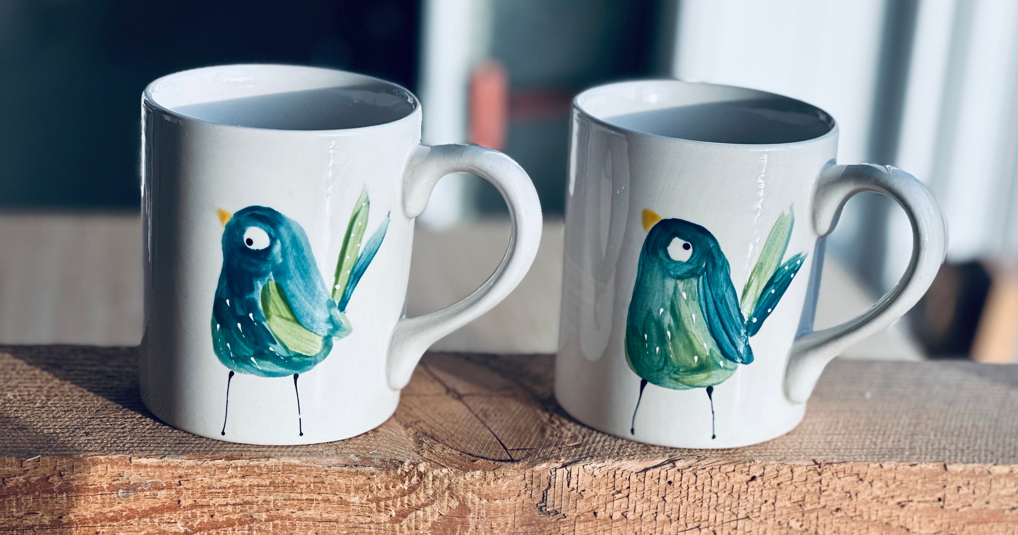 Bluebirds mug set of 2