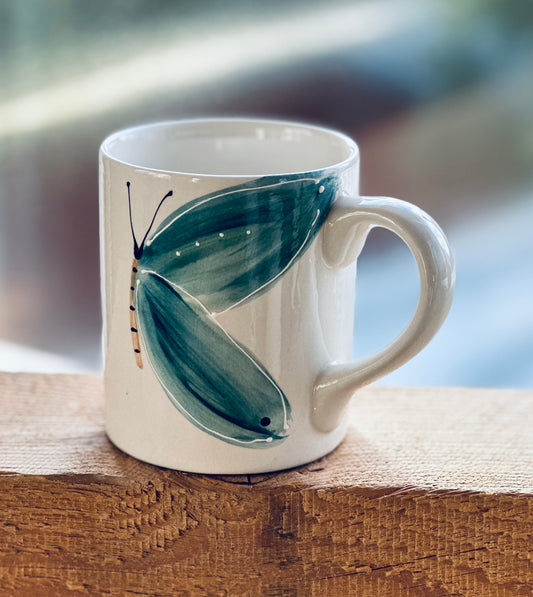 Bright Blue Butterfly mug