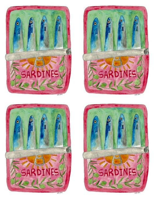 Sardines greeting card