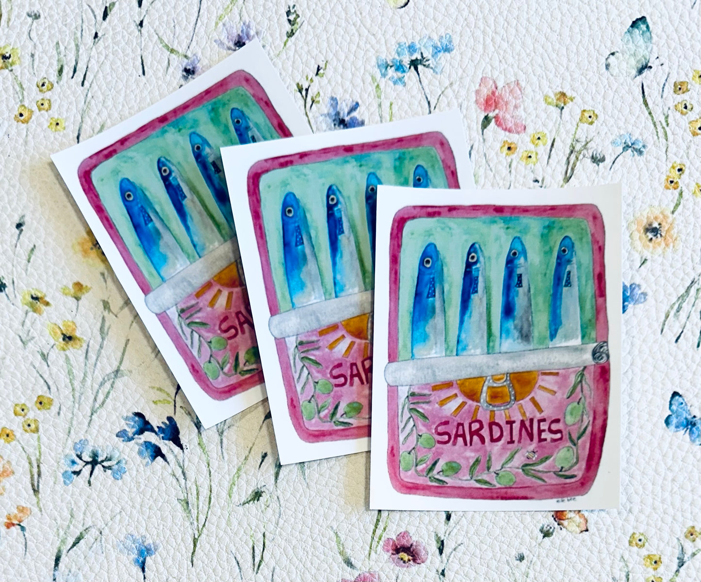 Sardines waterproof vinyl sticker