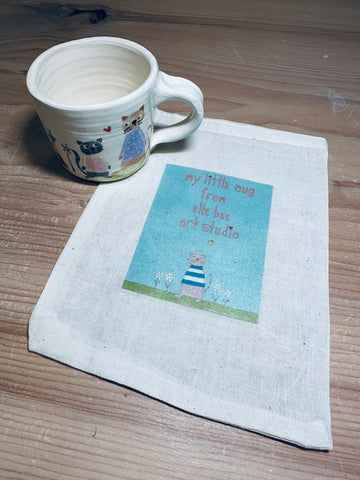 Child mug “I love Kitties” + gift bag set
