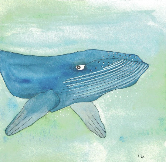 "I Sea You" greeting card whale