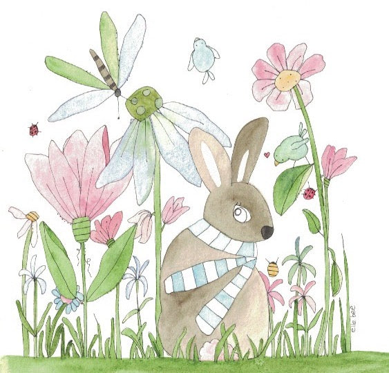 "Pretty Bunny" greeting card