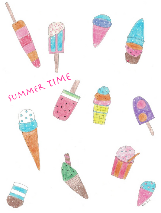 "Summer cool down" greeting card