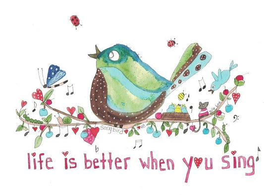 Life is better when you sing greeting card