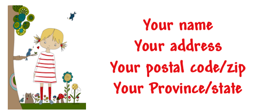 Address Labels set of 30 "Lily's Bluebirds"