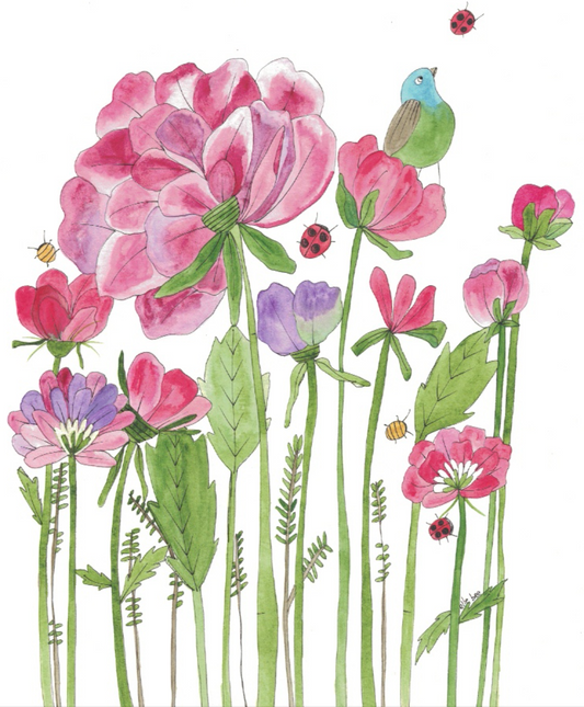"In my beautiful garden” greeting card