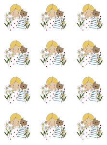 Kitty and Me round sticker pack of 12