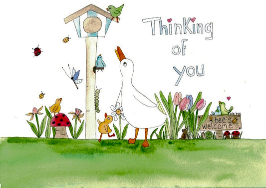 Thinking of you (goose) greeting card