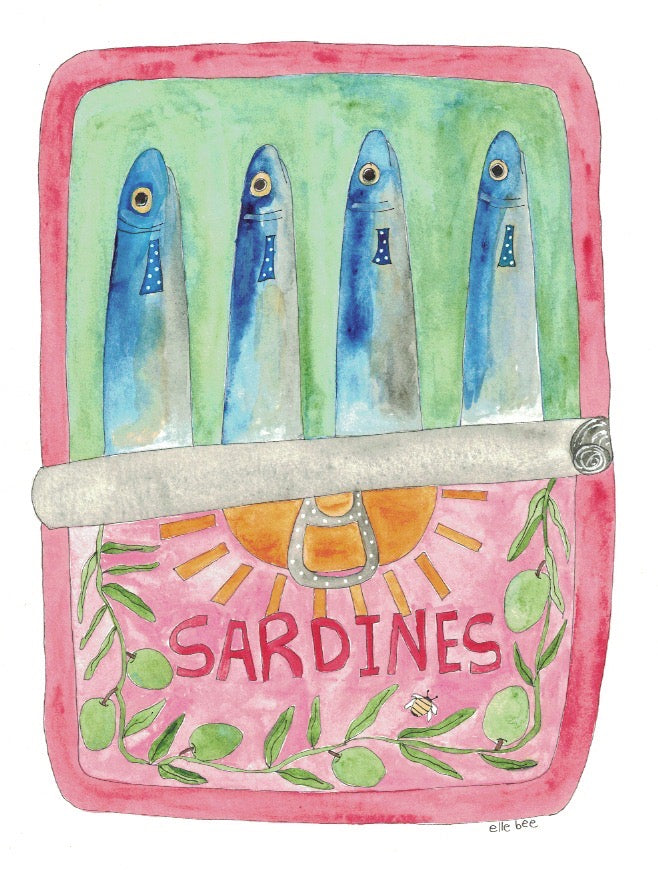 I love Sardines greeting card