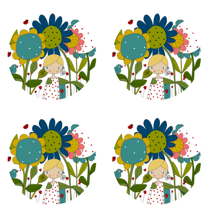 Flower Girl round sticker pack of 8