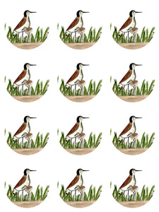 “Sandpiper family” round sticker pack of 12