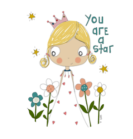 "You are a Star" round sticker pack of 8