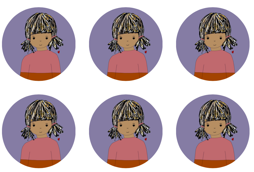 "Lily May" round sticker pack of 6