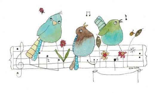 Bird song greeting card